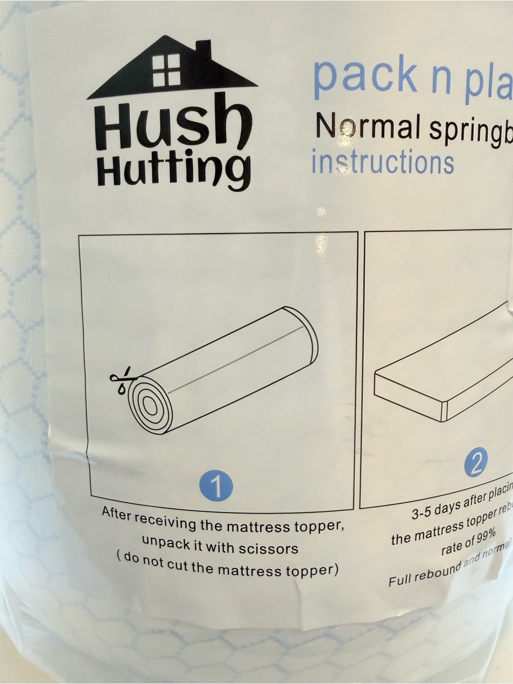 Hygge Hush Hutting Pack n Play Mattress Topper 38" x 26" Washable Breathable NEW